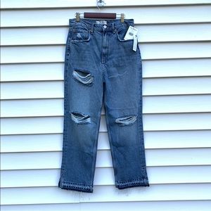 Free PeopleDistressedCroppedCapriJeansHigh Rise 28